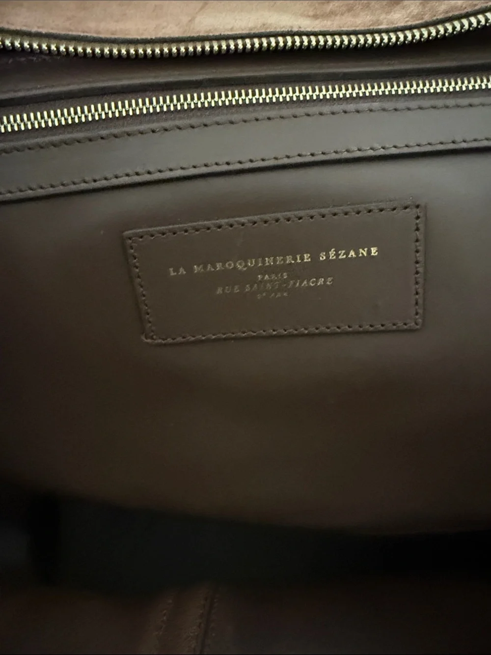 Sezane Brown Suede Tote Bag - Picture 7 of 8